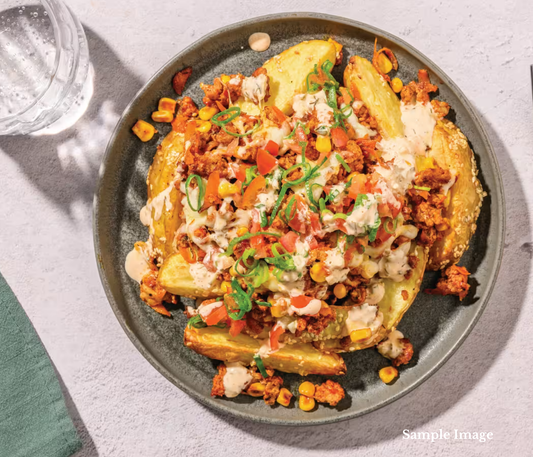 BBQ Beef & Bacon Loaded Wedges with Greens