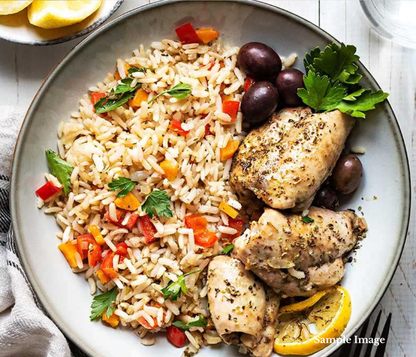 Greek Chicken & Herbed Rice Bowl