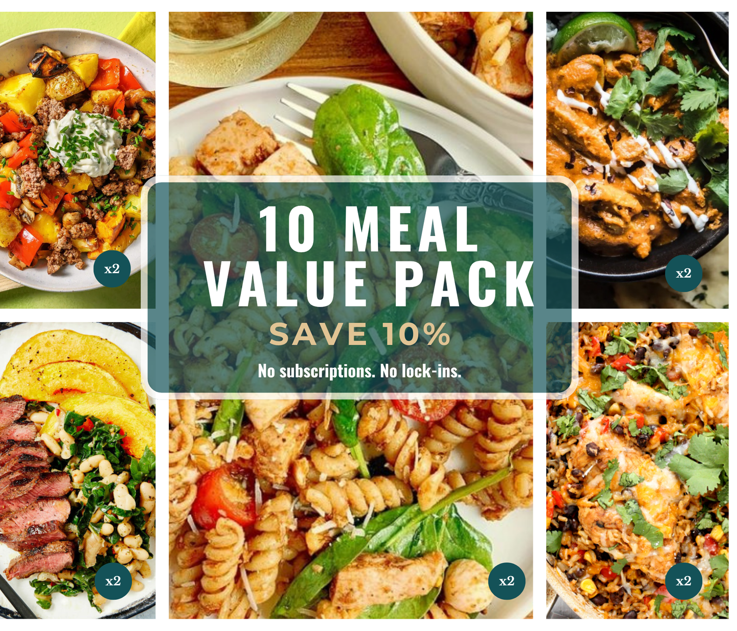 10 Meal Value Pack – Save 10%