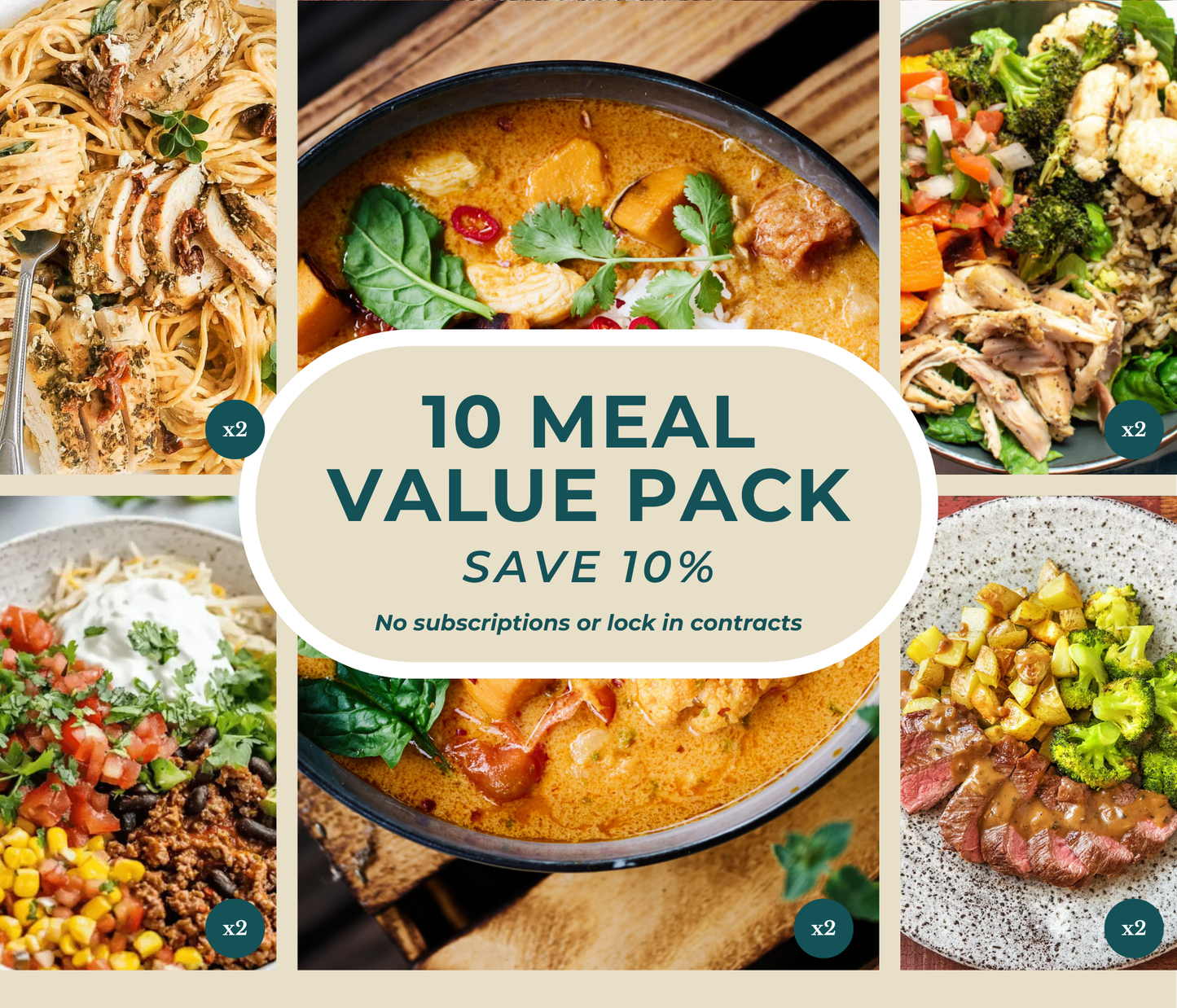 10 Meal Value Pack – Save 10%