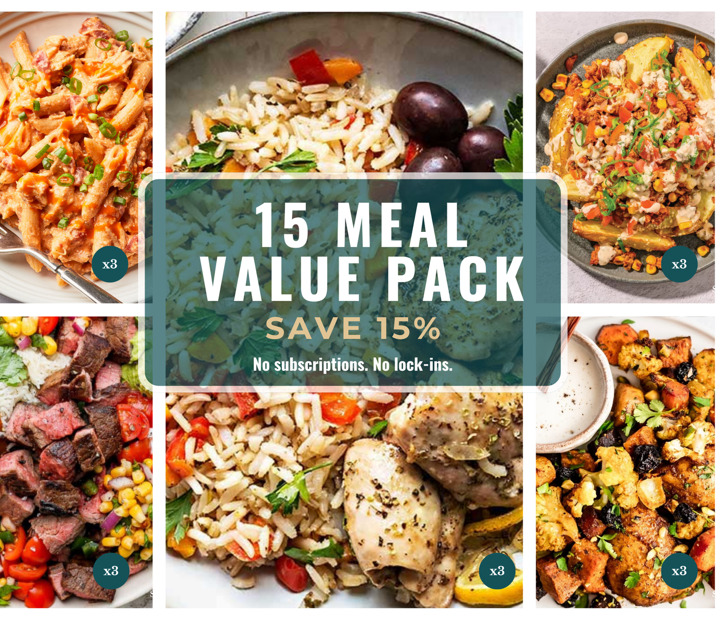 15 Meal Value Pack – Save 15%