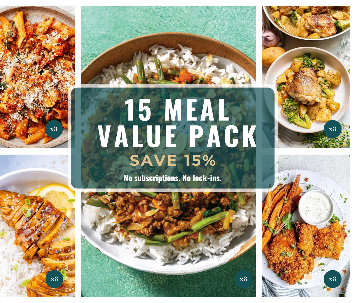 15 Meal Value Pack – Save 15%