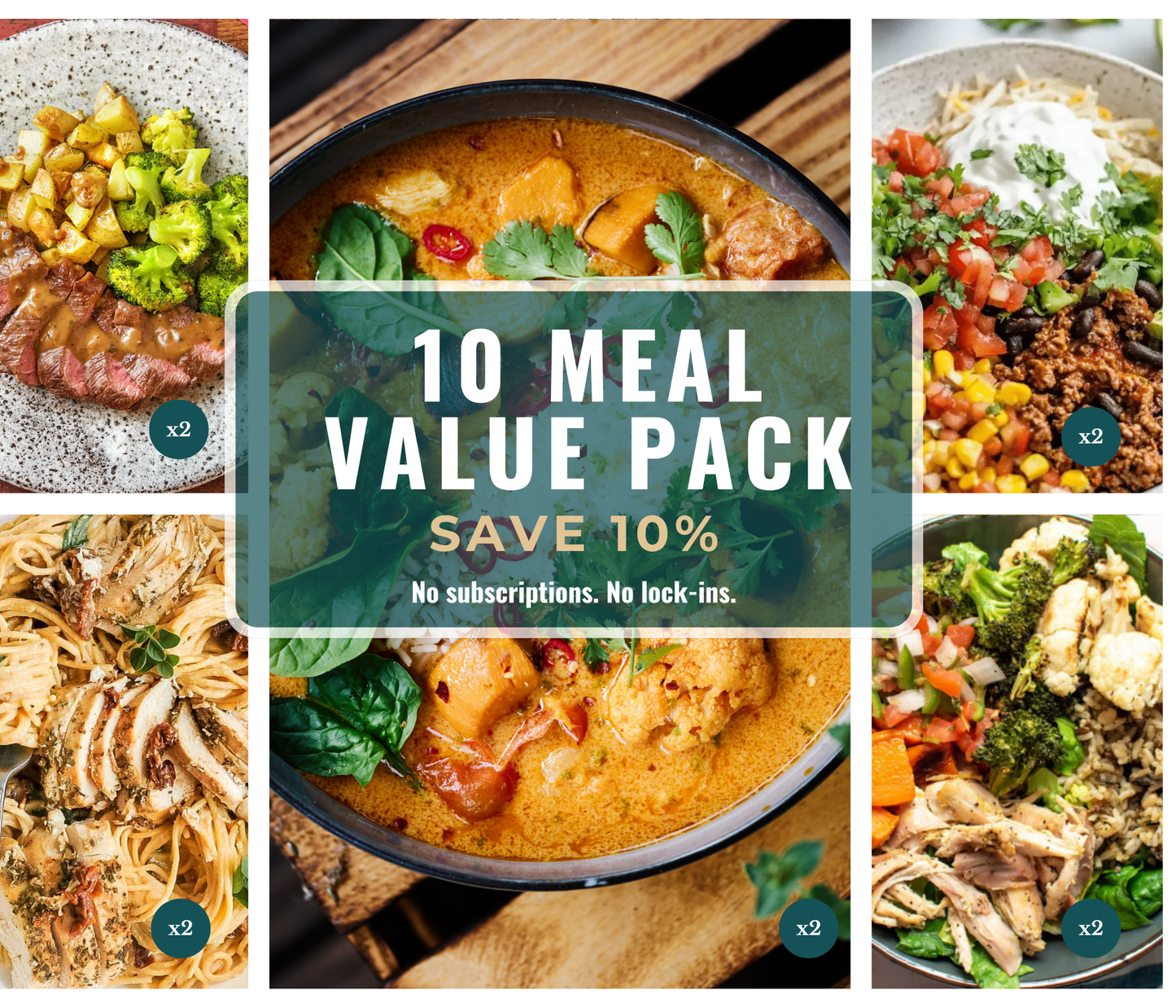 10 Meal Value Pack – Save 10%
