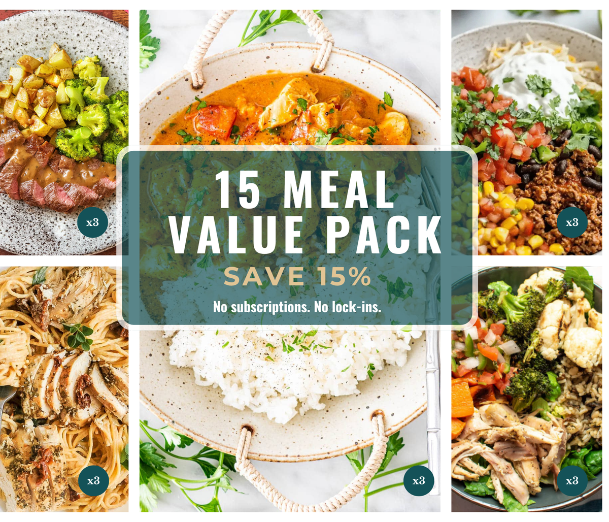 15 Meal Value Pack – Save 15%
