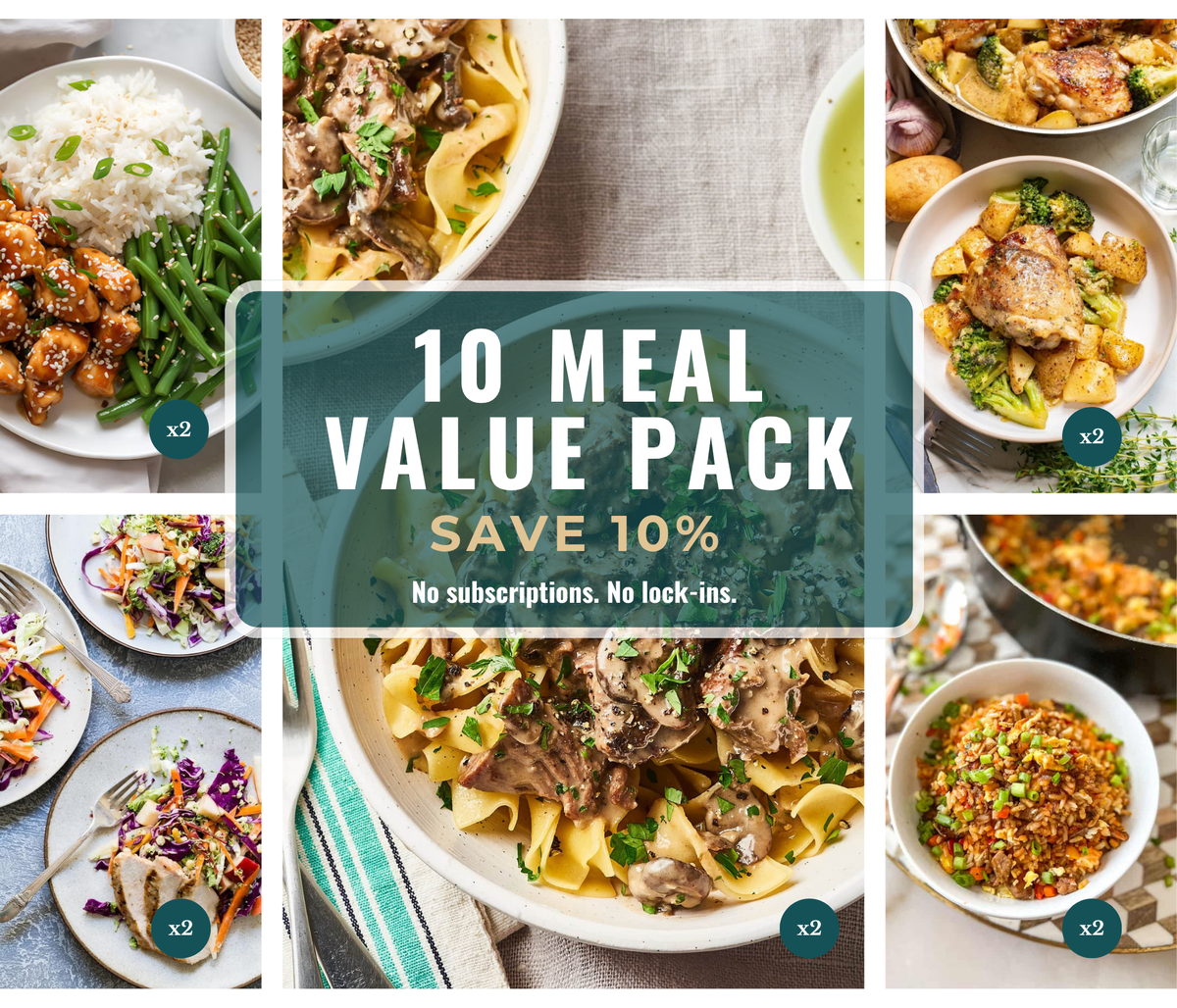 10 Meal Value Pack – Save 10%