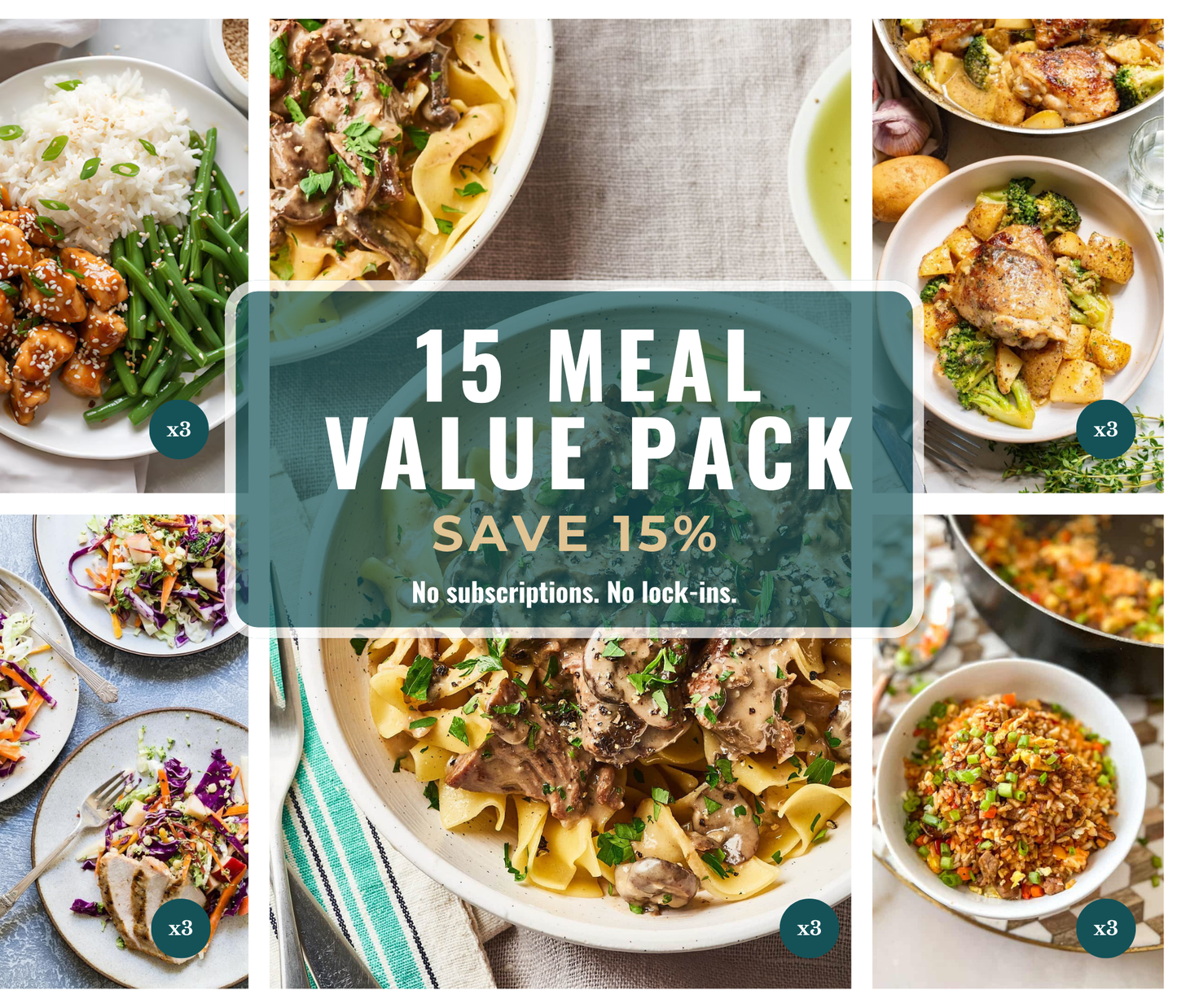 15 Meal Value Pack – Save 15%