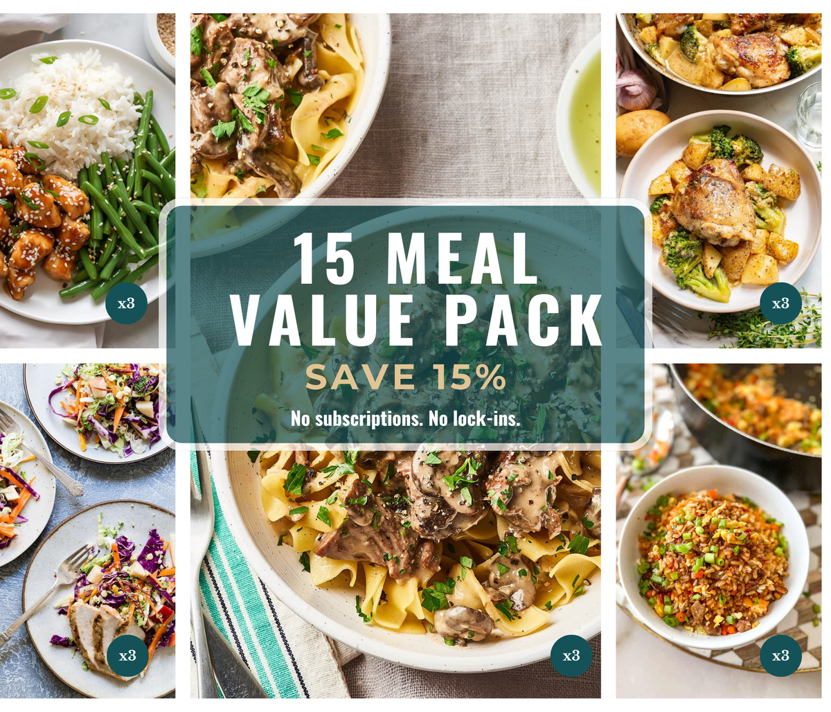 15 Meal Value Pack – Save 15%