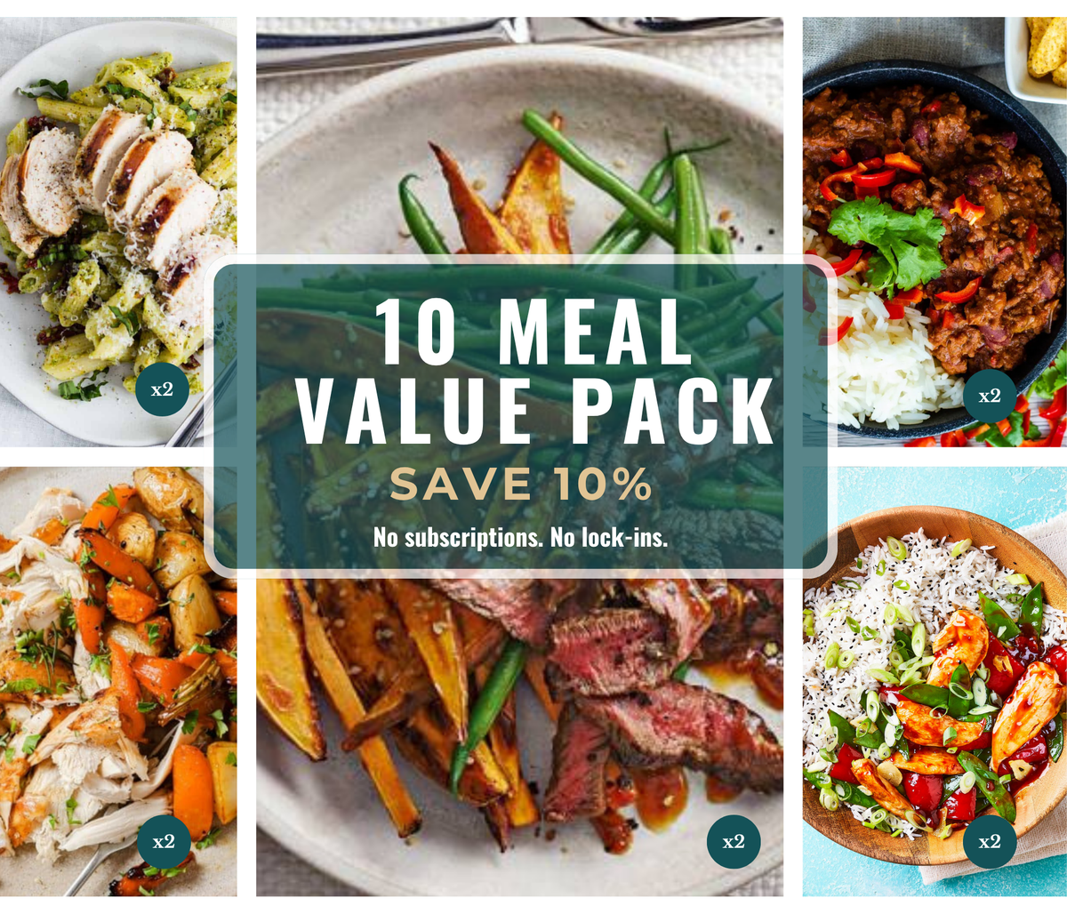 10 Meal Value Pack – Save 10%